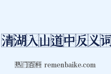 清湖入山道中反义词是什么意思的图片